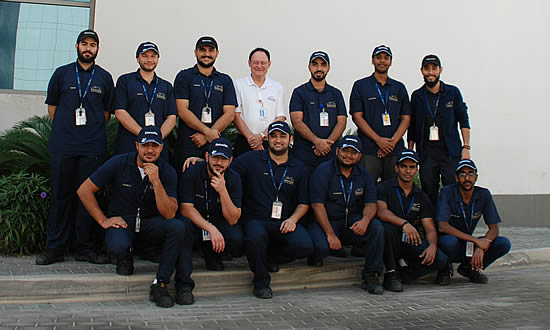 John Crook with ExecuJet interns.